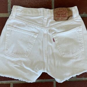 Vintage (90s) Levi White Denim Shorts